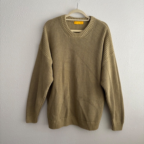 Yellow Label Co chunky knit crew in Tan - Picture 1 of 8